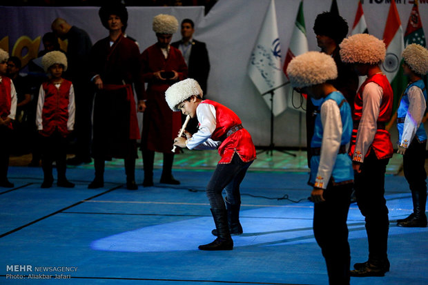 مراسم افتتاحیه مسابقات کبدی قهرمانی آسیا در گرگان