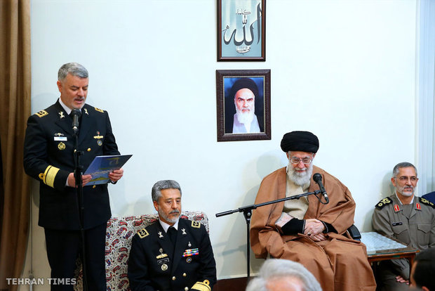 Commanders and officials of the Naval Forces meet with Ayatollah Khamenei