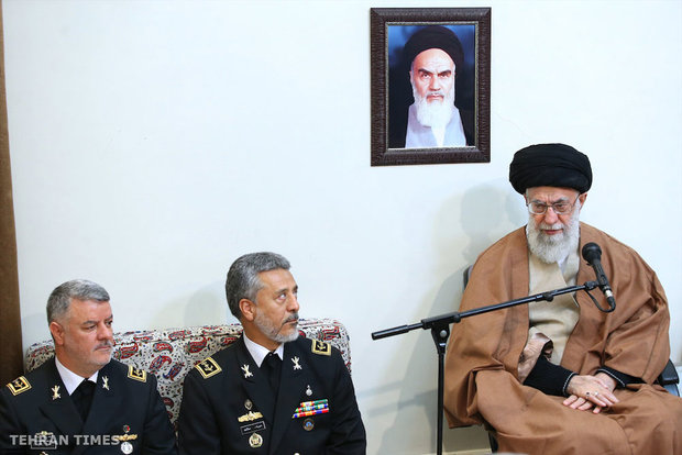 Commanders and officials of the Naval Forces meet with Ayatollah Khamenei