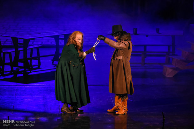 Oliver Twist musical on stage in Tehran