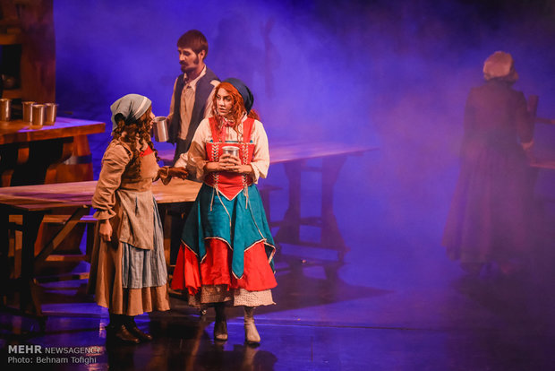 Oliver Twist musical on stage in Tehran