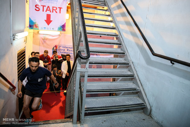 Intl. stair climbers run up Milad Tower