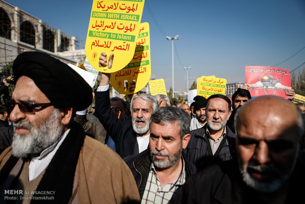 تظاهرات احتجاجية في طهران تنديدا بقرار ترامب حول القدس