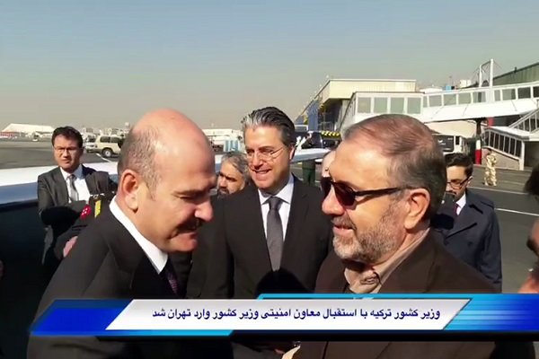 Turkish interior min. lands in Tehran 