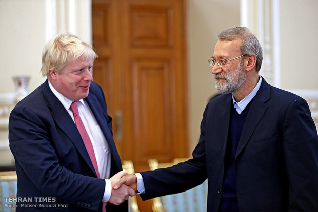 Iran's Larijani meets Boris Johnson