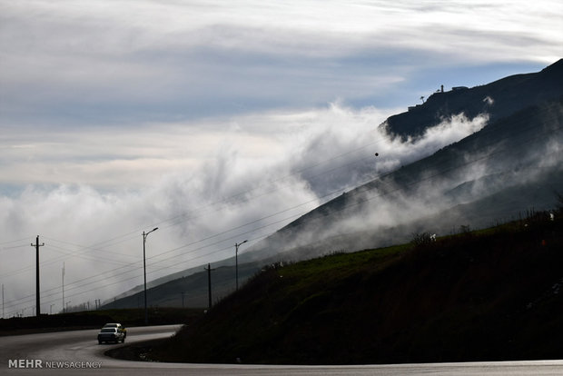 Beautiful autumn nature of Heyran Road