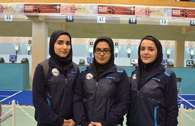 Iranian female shooters win gold medal 