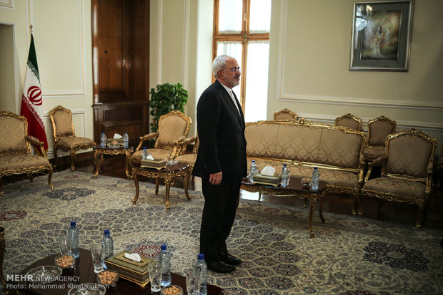 Zarif bids farewell to envoy, meets D-8 Sec. Gen.