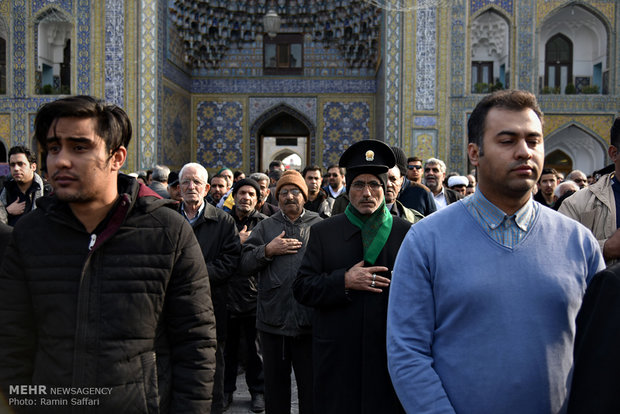 تشییع پیکرحاج احمد قوام شکوهی خادم پيشکسوت رضوی در مشهد