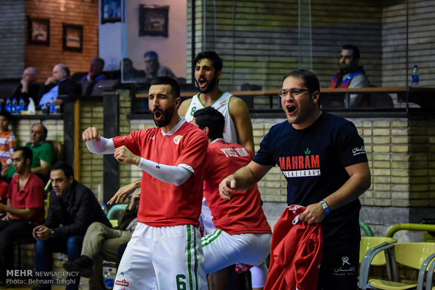 دیدار تیمهای بسکتبال مهرام تهران و یس آل گرگان 