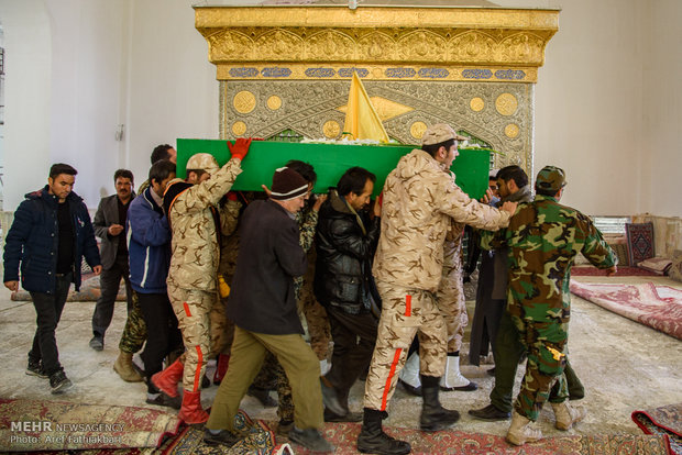 Funeral procession of Iranian martyr in Karaj