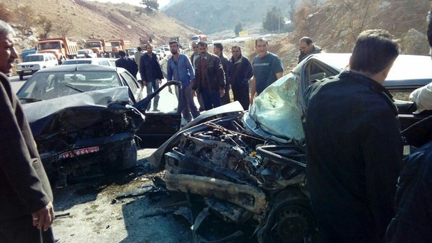 حادثه رانندگی در محور هراز یک کشته و ۲ مجروح برجای گذاشت