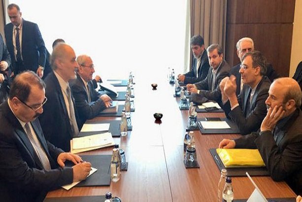 Jaberi Ansari, Bashar Jaafari talk Syrian settlement in Astana