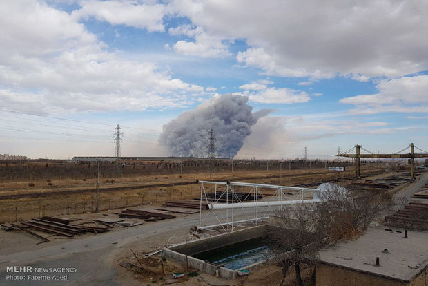 Fire outbreak at Mighan Wetland