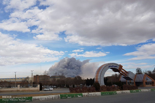 Fire outbreak at Mighan Wetland