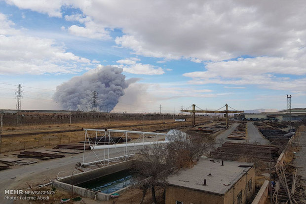 Fire outbreak at Mighan Wetland