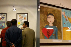 نقاشی کودکان زلزله زده کرمانشاه در سنندج به نمایش گذاشته شد
