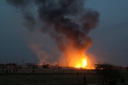 انبار سیلندرهای گاز در شیراز منفجر شد