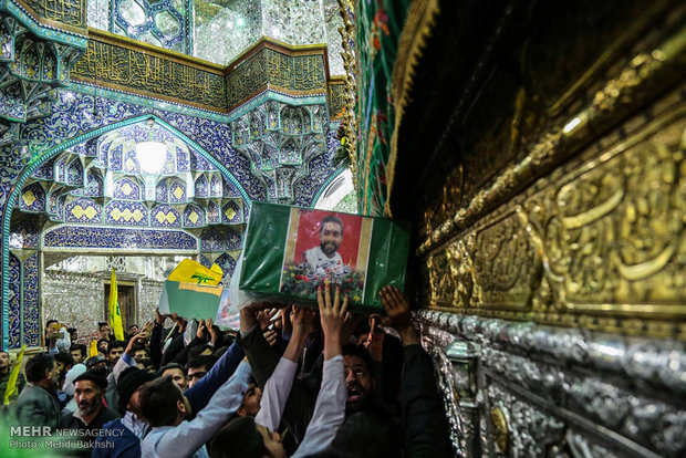 مراسم تشییع پیکر 6 شهید مدافع حرم در قم