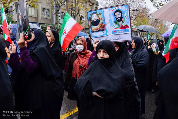 تظاهرات الشعب الايراني لإدانة اعمال الشغب في مختلف المدن الايرنية