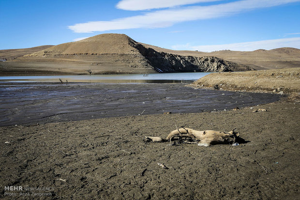 Drop in Water level in Ekbatan Dam, Hamadan