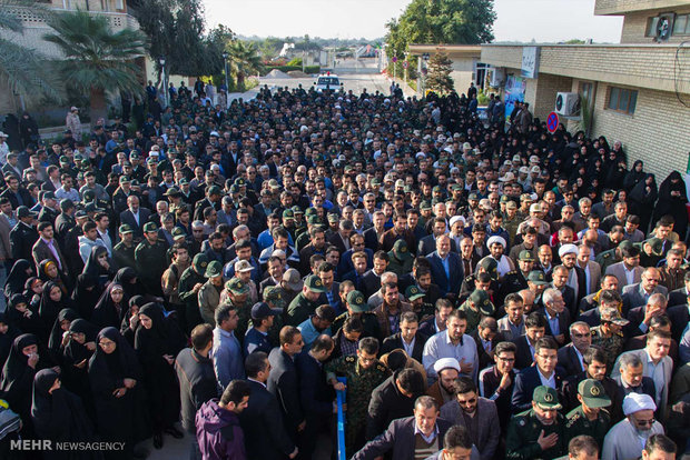 مراسم  استقبال از پیکر مطهر شهید حمید انبارکی در بوشهر