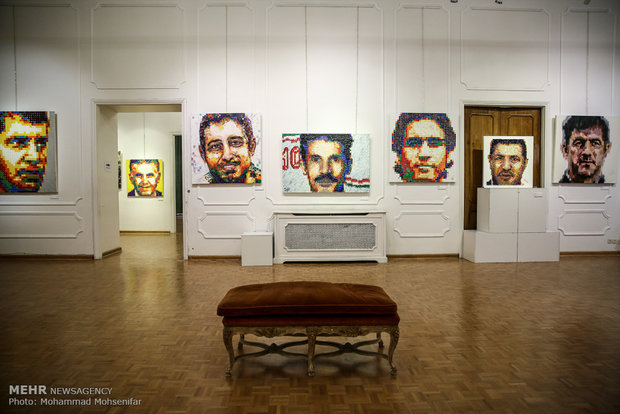 Exhibition of Iranian athlete portraits, Tehran