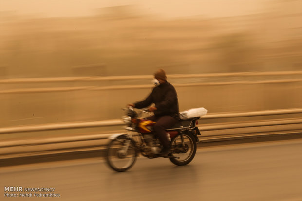 خیزش گرد و خاک و کاهش دید افقی در استان بوشهر