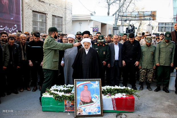 مراسم تشییع پیکر مطهر جانباز شهید حبیب حمزه ای در گرگان