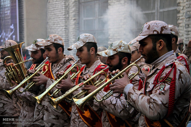 مراسم تشییع پیکر مطهر جانباز شهید حبیب حمزه ای در گرگان