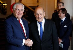 Rex Tillerson and  Jean-Yves Le Drian