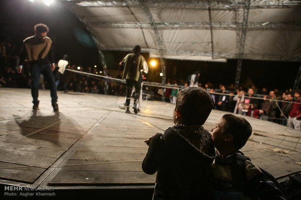 Street performances of Fajr Theater Festival