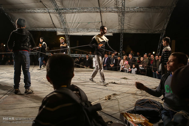 Street performances of Fajr Theater Festival