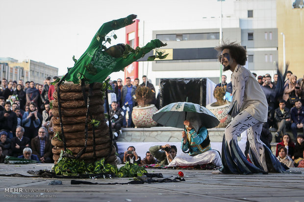 Street performances of Fajr Theater Festival