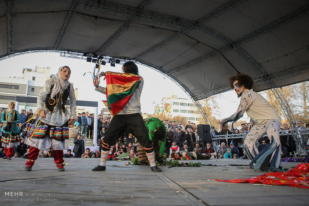 Street performances of Fajr Theater Festival