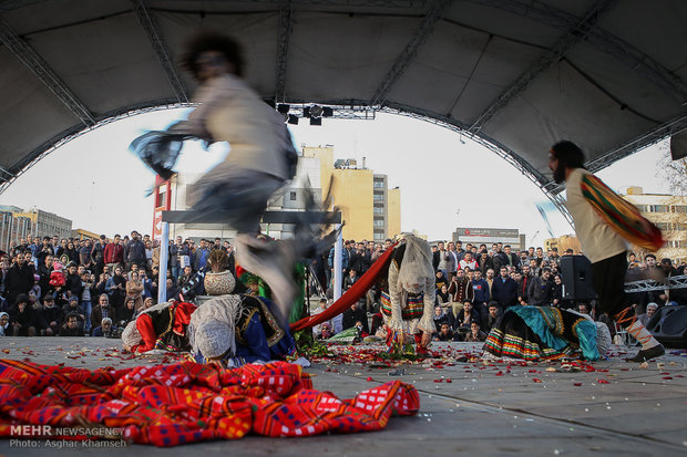 Street performances of Fajr Theater Festival