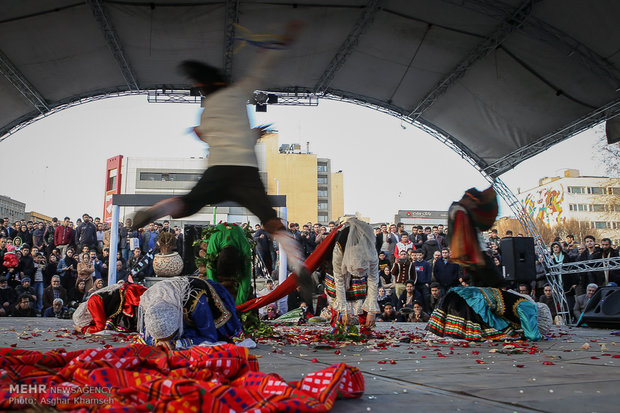 Street performances of Fajr Theater Festival