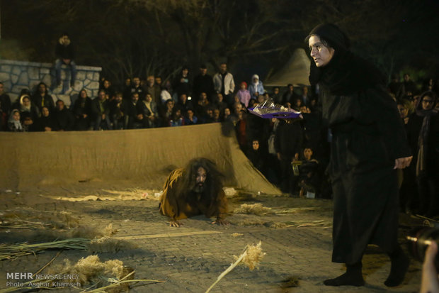 Street performances of Fajr Theater Festival