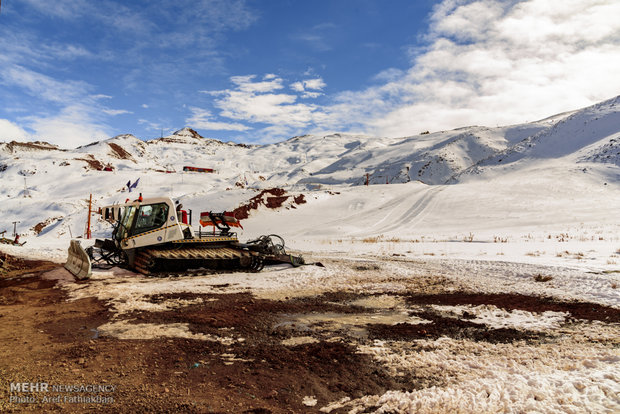 Reduced snowfall in Dizin Ski resort