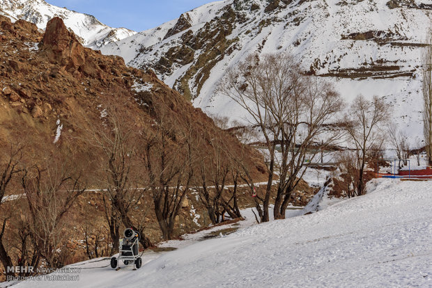 Reduced snowfall in Dizin Ski resort