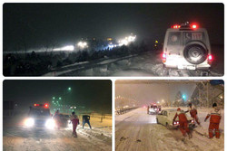 ۷۶۳مسافر گرفتار در برف و کولاک در آذربایجان غربی امدادرسانی شد