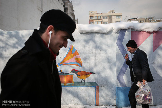 تهران یک روز پس از بارش برف