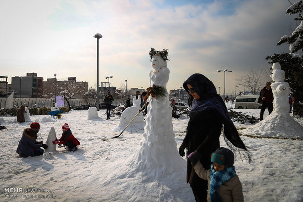 Snowman festival in Tehran