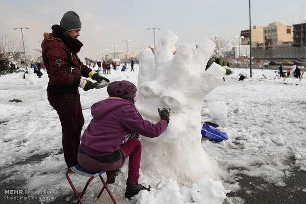 Snowman festival in Tehran