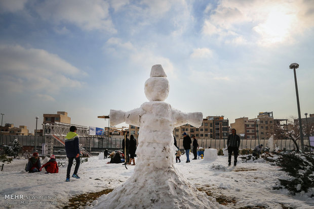 Snowman festival in Tehran