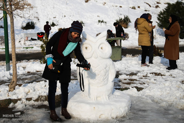 Snowman festival in Tehran