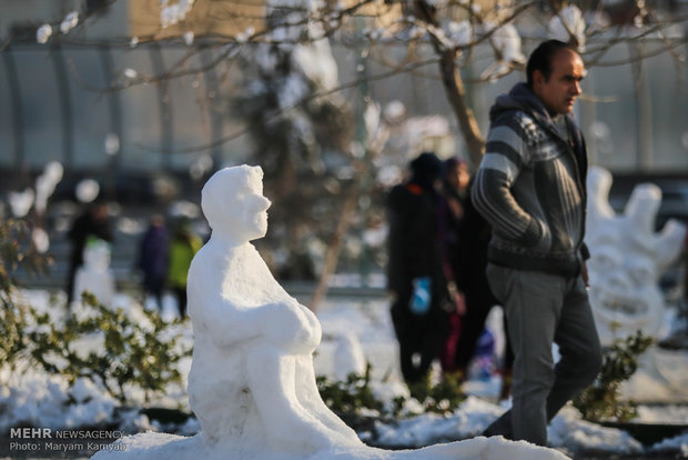 Snowman festival in Tehran