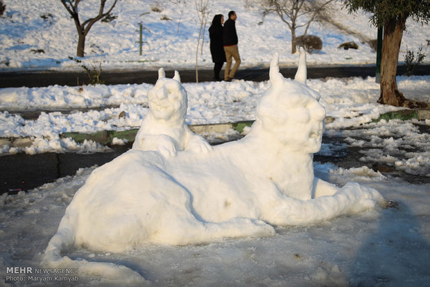 Snowman festival in Tehran