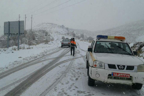 بارش برف و باران در محورهای آذربایجان شرقی و غربی و کردستان