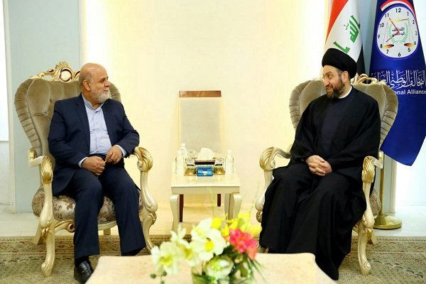 عراق میں ایران کے سفیر کی عمار حکیم سے ملاقات